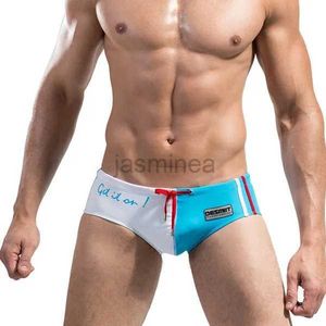 Men's Swimwear Sexy Men Swimwear Swim Briefs Mens Swimming Trunks Male Gay Swimsuits Quick Dry Sport Boxer Plus Size Board Shorts 2021 24327