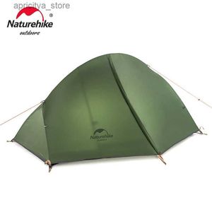 Tält och skydd NatureHike Bike Tält Camping 1 person 20D Ultra Light Ryggsäck Tält Vattentät sommarstrand Tält utomhus rese vandring tent24327