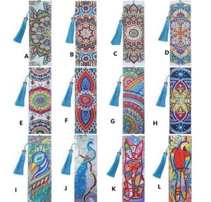 DIY Diamond Painting Bookmark With Tassel Mandala Flower Printing for Valentine039s Day Graduation Birthday Embroidery Arts Cra4152262