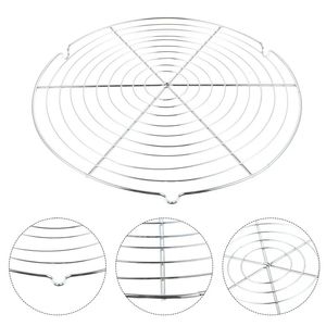 Rack Cooling Cake Round Cookie Baking Roasting Wire Steamer Racks Stand Tray Steam Oil Bakery Stainless Grill Grid to pastry