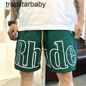 RH Designer men limited rhude shorts summer swim short knee length hip hop high street sports training beach pants mens elastic waist Mesh