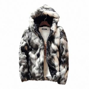 winter Faux Fur Thick Mens Jackets & coats Fi Men and Women Couples Warm and Comfortable Clothing Slim Gray Men Coat S-4XL s345#