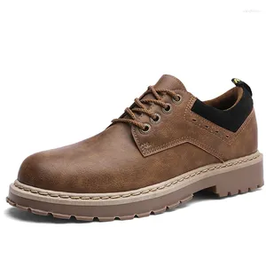 Casual Shoes Men Fashion British Work Oxford Flats Sneakers Leather Autumn