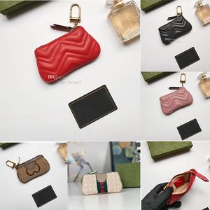 Coin Purse Designer Fashion Letters Mini Leather dragkedja Key Plånböcker Korthållare 15 färger