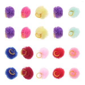 Dog Apparel UEETEK Pet Elastic Hair Band Tie Cloth Ring For Puppy Cat Flower Head Ball (Mixed Pattern)