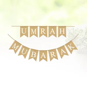 Festa decoração ramadan festival bandeira umrah mubarak impressão serapilheira banner swallowtail bunting suprimentos fundo layout adereços