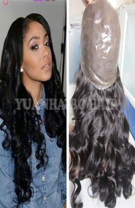 8A top quality 1b loose wave indian virgin human hair full thin skin wig baby hair 7321196