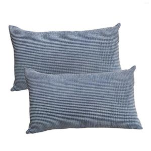 Pillow 2pcs Office Living Room Throw Cover Rectangle Nordic Style Car Solid Soft Corduroy Dorm Home Decor Bedroom Couch