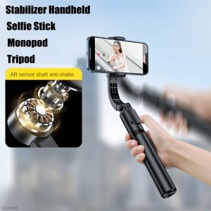 Giunti cardanici Roreta NUOVO Stabilizzatore cardanico palmare wireless pieghevole Treppiede selfie stick con otturatore Bluetooth Monopiede per iphone xiaomi