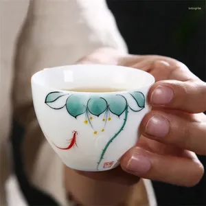 Filiżanki spodki ceramiczne ręcznie robione ręcznie malowane master mistrza kreatywna jadeiła porcelanowa gospodarstwo domowe biuro biuro filiżanki