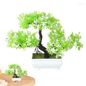 Vasi Piante artificiali Bonsai Piccolo albero Vaso Pianta finta Fiori Ornamenti in vaso per la decorazione della tavola della stanza di casa El Garden Decor