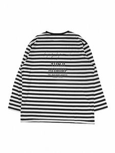 Mamelicce Schwarz-Weiß-Streifen-T-Shirt Yohji-Stil Unisex-Männer Übergroße Lg-Ärmeloberteile geben Schiff frei Herren-T-Shirts Kleidung N8YN #