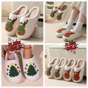 Neue bequeme Home Cute Cartoon Santa Claus Paare warme Baumwolle GAI weiche Weihnachten Designer Elch schöne dicke Plüsch Unisex Winter weiße Hausschuhe