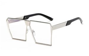 豪華な5PCS新しいサングラス女性男性特大の正方形のメガネUV400デザイナー眼鏡フレームリムレスガラス772581690