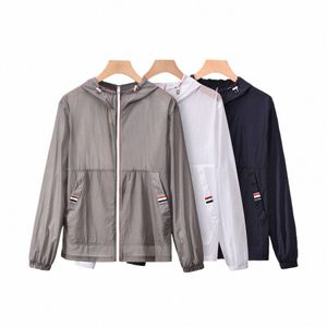 メンズジャケットクイックドライ日焼け止め服UVサンサマーコートシンカジュアルフード付きスキンウィンドブレーカーY8TA＃