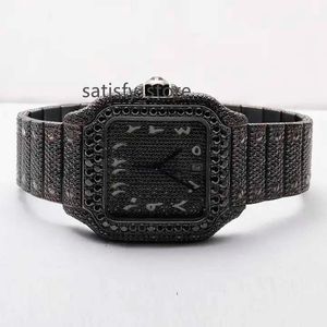 Najlepszy niedrogi niestandardowy Hip Hop Moissanite Diamond Watch Pass Tester Diamond z nieskazitelnym VVS Clarity męskie zegarek