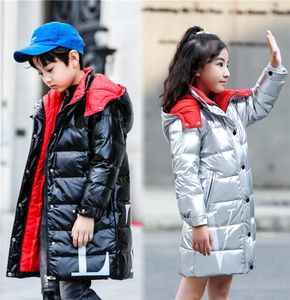 Moda wodoodporna zimowa biała kaczka Down Child Coat Dziewczęca Kurtka dla chłopców ciepłe dzieci Ostra dzieci za 100160CM4828500