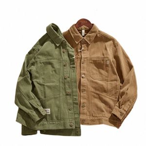 tung vintage grov vävd kappa mäns lös fi helt ny trend vinter multi-pocket lastjacka x2bq#