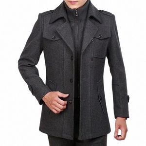 Outono inverno homens casaco de lã novo espessamento casaco quente de alta qualidade design casaco de lã masculino fi casual roupas d4Lg #