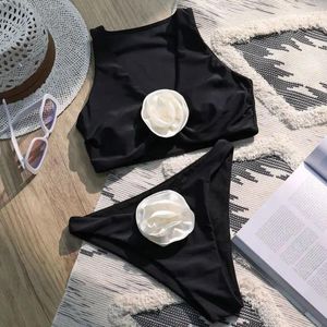 Kvinnors badkläder Floral Sexig bikinis baddräkter Kvinnor skjuter upp kvinnlig strandbadskläder baddräkter brasiliansk bikini set pool bather 2024