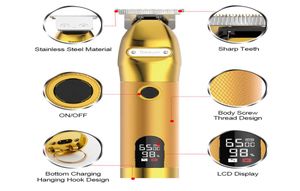 JM751 Waterproof Smart Electric Clipper Large LCD Screen Cordless Rechargeable Dry and Wet Hairdresser Hair Clipper Washable6301125