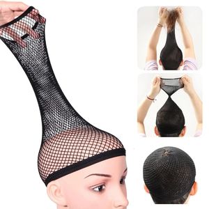 Mesh Wig Cap for Long Hair Good Quality Hair Nets New Stretchable Elastic Hairnet Mesh Wig Caps for Women Open Ended Wig Cap