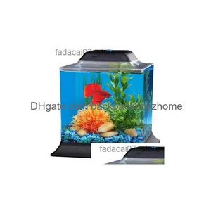 حوض السمك Hawkeye 1.5 جالون Betta Aquarium Kit Plus 5-Volt Adapter YQ231018 Drop Deliver