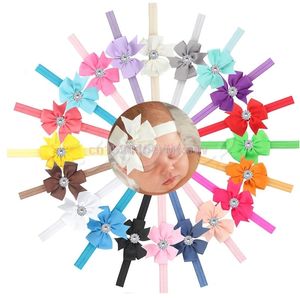 10Pcs born Baby Girl Ribbon Bows Headband Infant Toddler Headwear Bows Elastic Hairbands Girls Kids Hair Accessories 240327