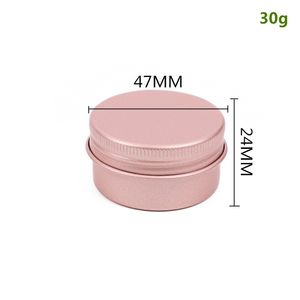 30 ml di lattina di metallo cosmetico in alluminio in oro rosa in alluminio da 1 oz barattoli per pentole in alluminio vuoto contenitori estetici fai -da -te