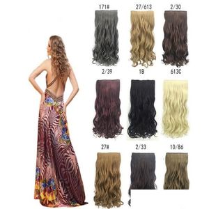 Clip In/On Hair Extensions Piece Super Long Five In Synthetic Curly Thick 1 For Fl Head Fzp36787458 Drop Delivery Products Dhlax