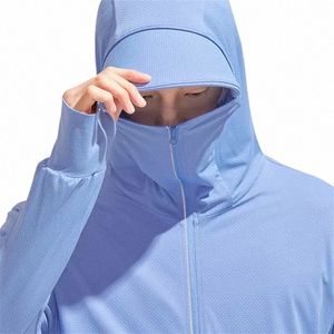 Summer UPF 50+ UV Sun Protecti Płaszcze Mężczyźni Ultra-Light Sportswear Hoodeed Kobiety Kobiety wiatrówki swobodne kurtki N9ZA#