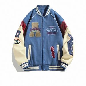 2024 Frühling und Herbst Neue Männer Baseball Kleidung Ins High Street Hip-Hop Vintage Casual Lose Y2k Mantel Männer Designer Jacke J9f0 #