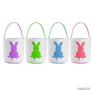 Förvaringskorgar PROMOTIONAL EASTER EGG BAG JUTE BALLAP WALL HUND CHASSION FOM HOME CANVAS LAGRING PÅSKETSKOPPLÄGNING