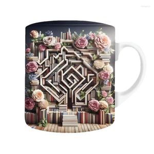 Mugs Book Lover Mug Lovers Coffee Ceramic 350 ml Club Cup Library Helf Novty 3D