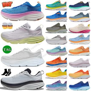 Novos sapatos de corrida um um bondi 8 âmbar amarelo Clifton 9 tênis tênis carbono x 2 sombra triplo preto branco porto lunar rock samber música de verão og treinadores tamanho grande 47