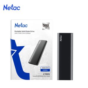 Enheter Netac Extern SSD 1TB SSD 250 GB 500 GB HDD Portable SSD USB 3.2 Hårddisk Typ C Solid State Drive för bärbar datornotbok dator