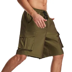 Calções masculinos roupas para moda cor sólida solto ajuste multi-bolso roupas de trabalho verão conforto sexy calcinha masculina