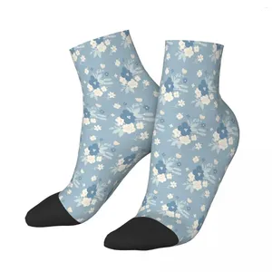 Мужские носки с цветочным узором до щиколотки Мужские мужские женские осенние чулки из полиэстера