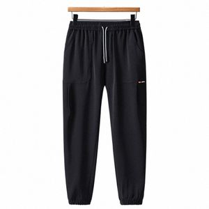 plus Size 10XL 11XL Pants Men Solid Color Jogger Male Fi Casual Track Pants Elastic Waist Trousers Big Size 10XL 11XL g93k#