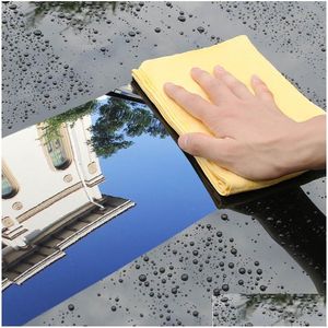 Handtuch PVA 66X43Cm Autowaschlappen Reinigung Tür Fensterpflege Dick Starke Wasseraufnahme Für Zuhause Mobile Zubehör Drop Lieferung Aut Otgow