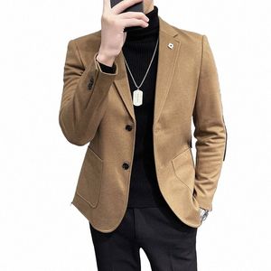 2022 Wysokiej klasy męskiej Blazer Męskie i Zimowe zagęszczenie mężczyzn Blazer Casual Western Fit Party Club Wedding Social Blazer F1rm#