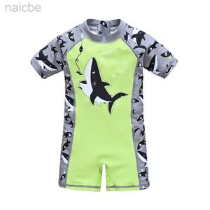 Costume intero 2023 Estate Bambini Costume da bagno One Piece Cool Shark Stampa Costumi da bagno per bambini Abbigliamento da spiaggia Abbigliamento per bambini 24327