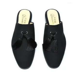 Casual Shoes Summer Slip-on Mules Men Footwear Slippers Male Spring Fringe Tassel Decorated Comfortable For