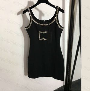 Shiny Rhinestone Sexig klänning Kvinnor Bodycon Dresses Club Party Black Designer Breattable Fashion Clothing64