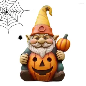 Garden Decorations Pumpkin Gnome Durable Mini Fairy Statues Wear Resistant Resin Decoration Hold Crafts Home Accessories