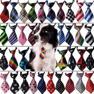 Hundebekleidung, kleine Accessoires, 50 Stück/Menge, verschiedene Farben, Haustier-Krawatten, schöne Fliege, Kragen, Schal oder Krawatten