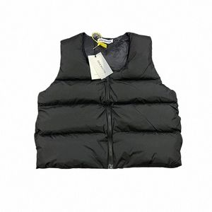 2022FW Wysokiej jakości Cole Buxt Puffer Vest Men Kobiety 1: 1 Fi Casual Zipper Tleevel Kurtka Parkas Czarna szara morela P0ZT#