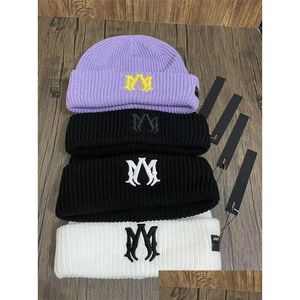 Beanie/Skull Caps 23 modedesigner stickad hatt beanie cap skid hattar snapback mask män monterade vinter skl uni kashmir pläd bokstäver otmdw