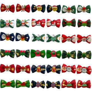 Accessories Christmas Small Dogs Hair Accessories Pet Bows Dog Hair Bows for Puppy Yorkshirk Xmas Dog Cat Grooming Bows Pet Supplies