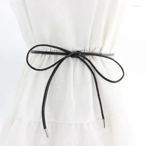 Belts 150cm Length Women Belt Waist Chain Korean Version Thin Simple Decorative Strap With Dress Bow Rope Generation Hair Design